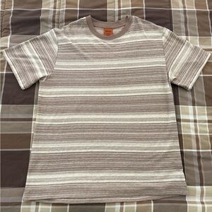 Rhythm Brown and Cream Striped Tee